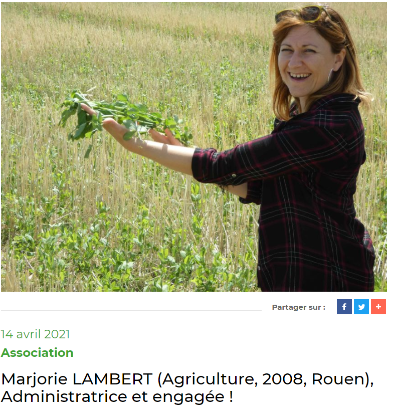 illustration de l'article de presse Marjorie LAMBERT, Administratrice et engagée !